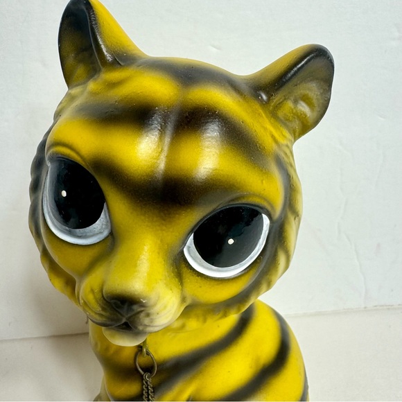 Vintage Rossini Big Eye Orange Black Striped tiger with Chain. - Picture 3 of 13